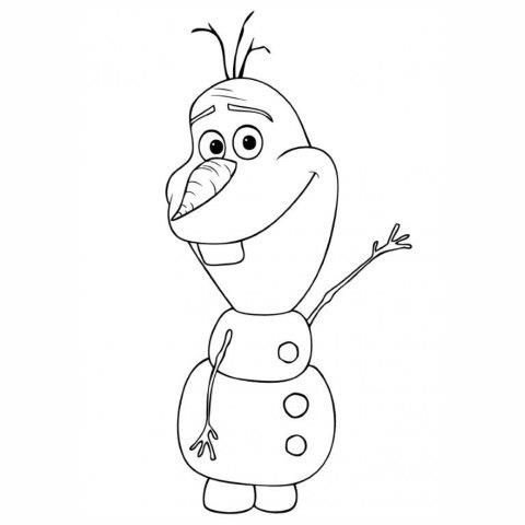 Снеговик из холодного сердца раскраска