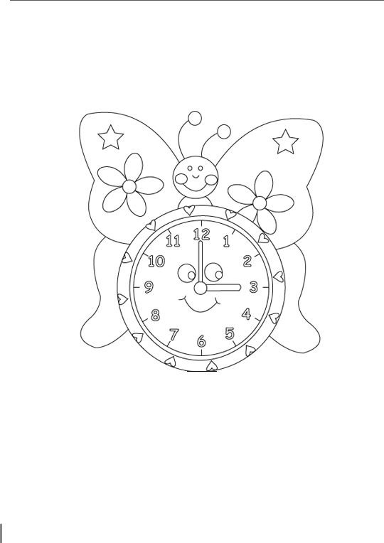 Часы раскраска для малышей