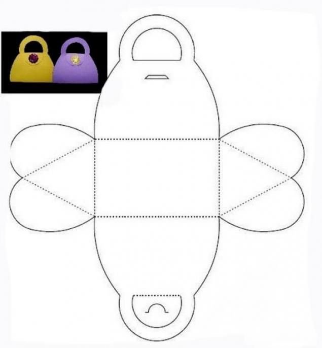 Развертка упаковки для подарка