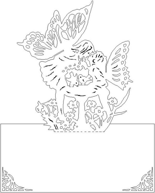 Объемная открытка киригами