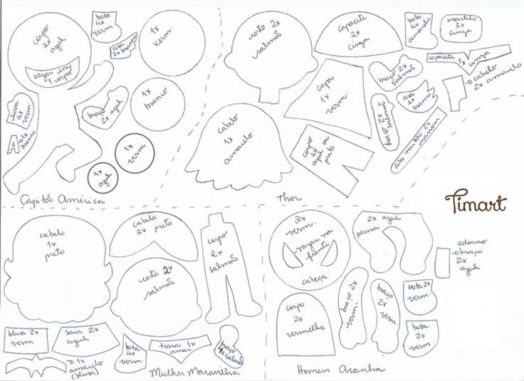 Выкройки пальчикового театра сказки Репка