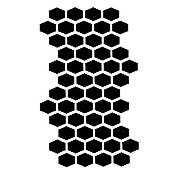 Аэрография трафарет соты