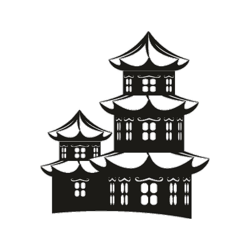 Силуэт китайской пагоды