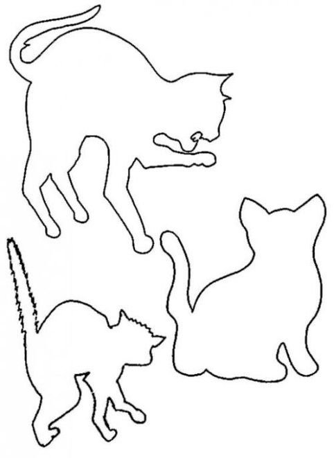 Трафарет кошки