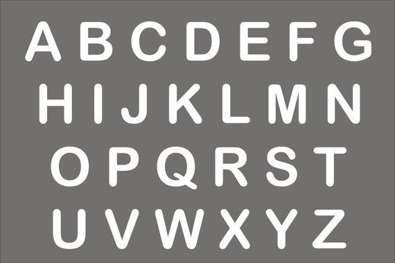 Трафарет латинских букв