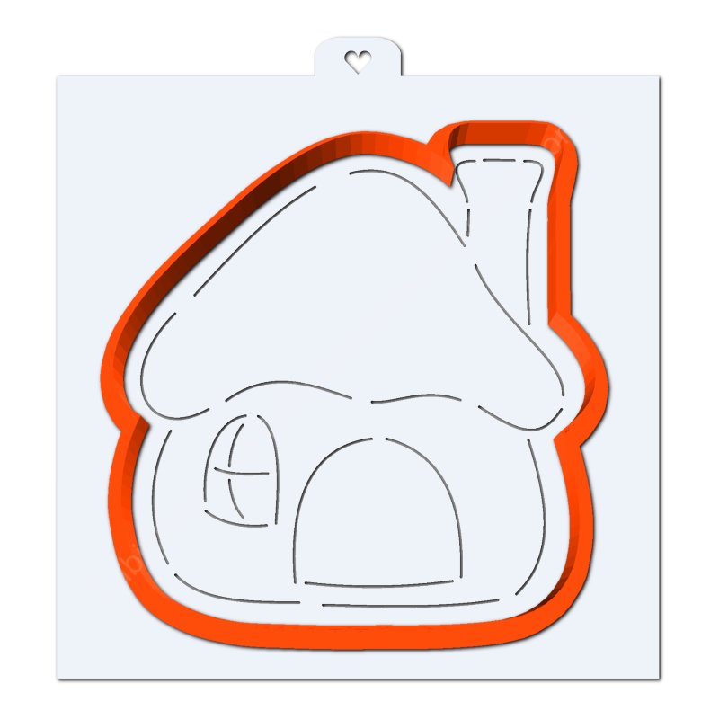 Трафареты для пряников новогодние домик