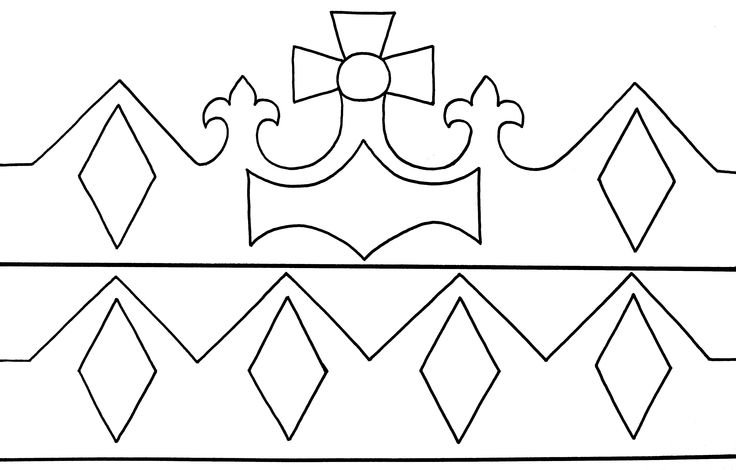 Корона из картона трафарет