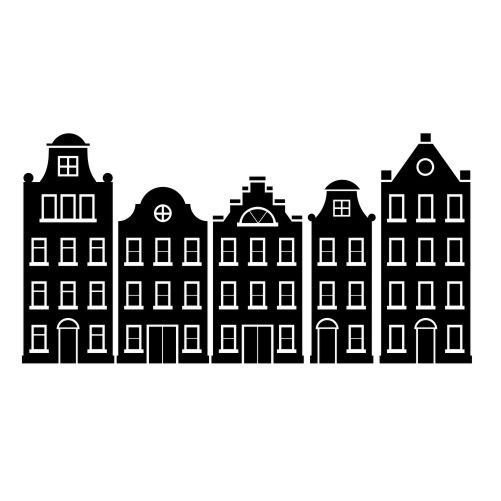 Силуэт домов Амстердама