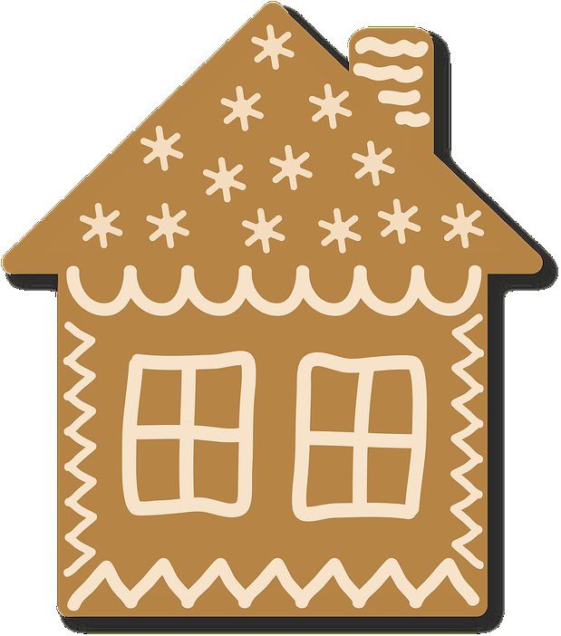 Трафарет домика для пряника