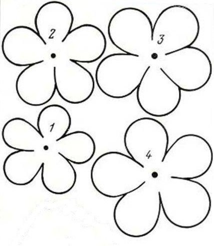 Трафареты цветов для поделок