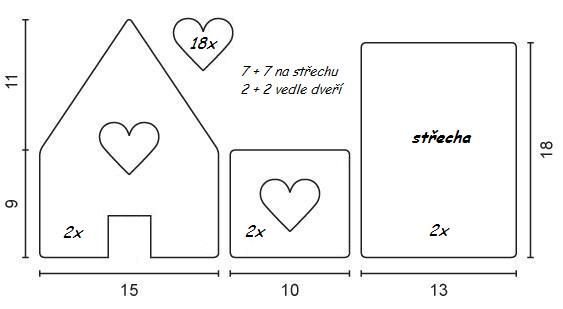 Пряничный домик трафарет