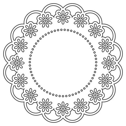 Трафарет салфетка круглая