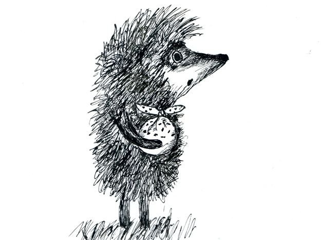 Ежик в тумане раскраска