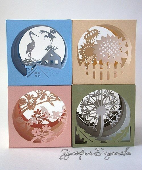 Открытка бумажный туннель