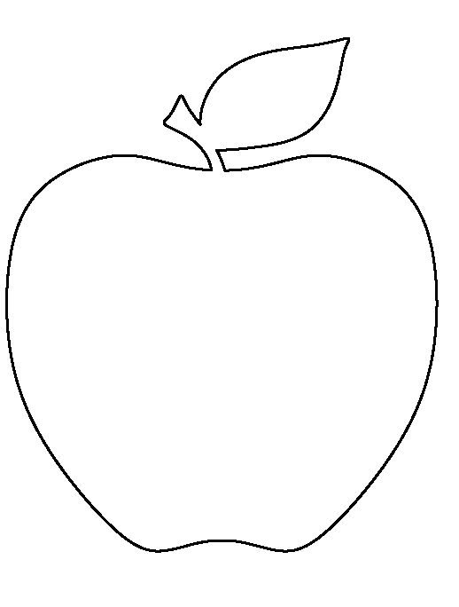 Трафарет яблока для вырезания