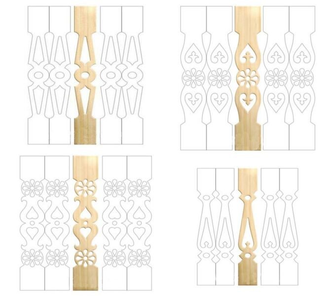 Плоские балясины из дерева чертежи