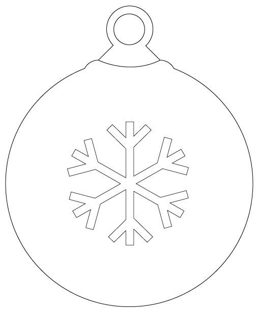 Елочные игрушки трафарет