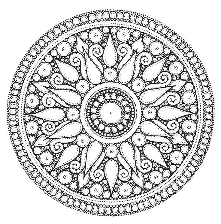 Мандала орнамент в круге