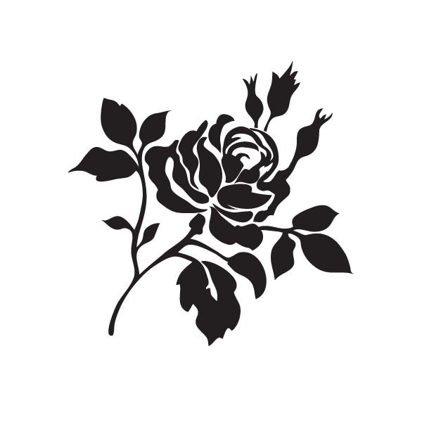 Цветочные трафареты для декора