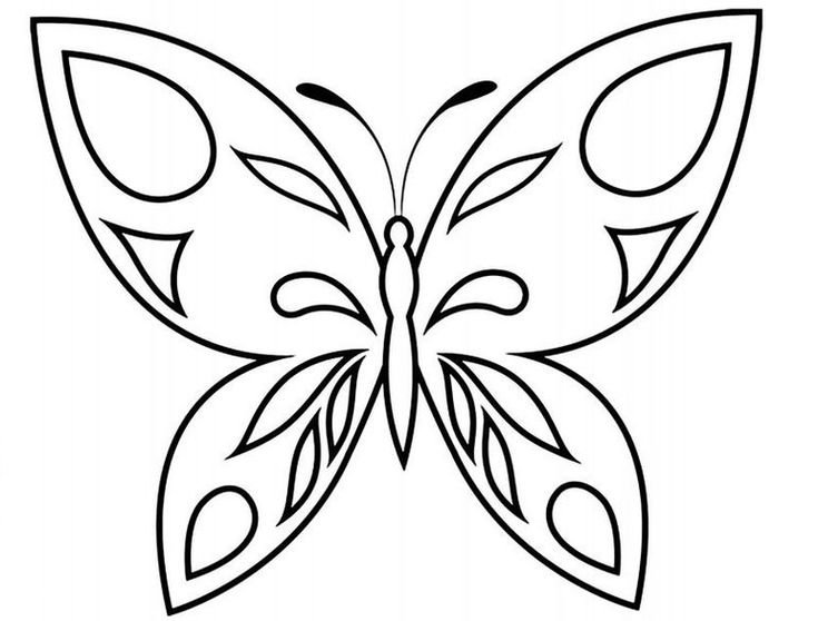 Трафарет бабочки для вырезания
