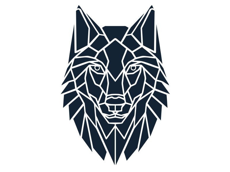 Трафарет волка