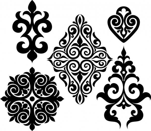 Адыгский орнамент контур