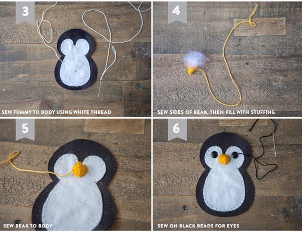 Пингвин из фетра