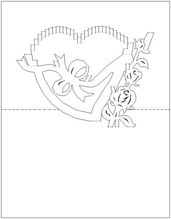 Шаблоны объемных открыток