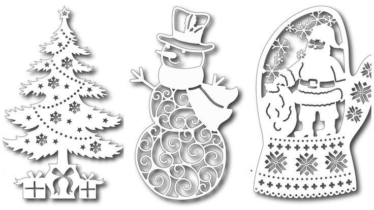 Новогодние картинки для вырезания