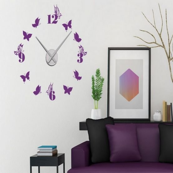 Наклеивающиеся часы на стену