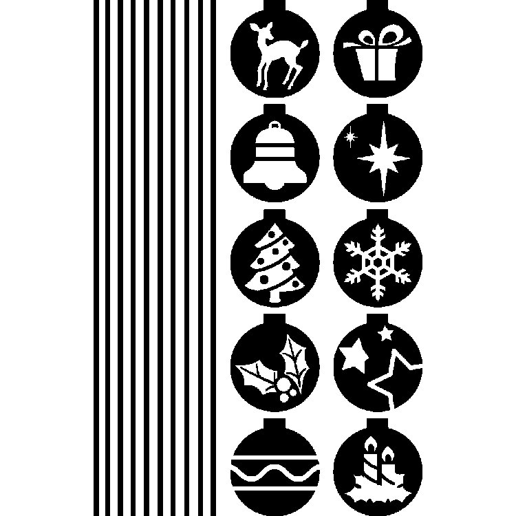 Наклейки на елочные шары