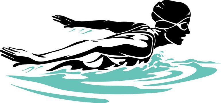 Пловец Кроль вектор