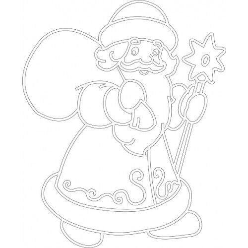 Дед Мороз и Снегурочка трафарет