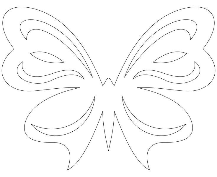 Трафарет бабочки для вырезания