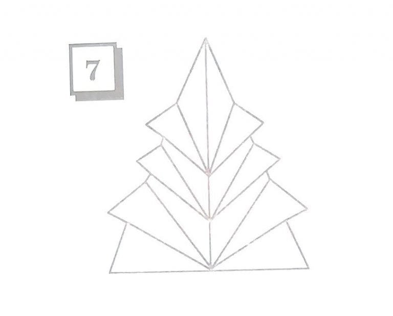 Бумажная елочка развертка