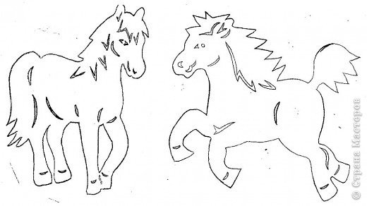 Трафарет лошади