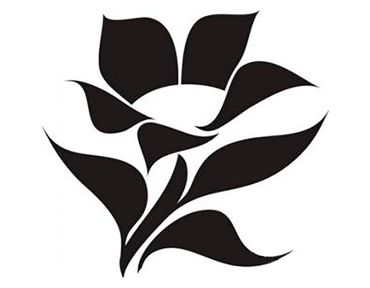 Трафареты цветов для декора