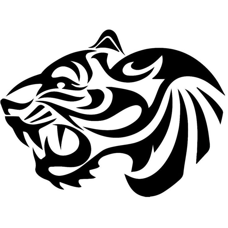 Тату тигр трайбл