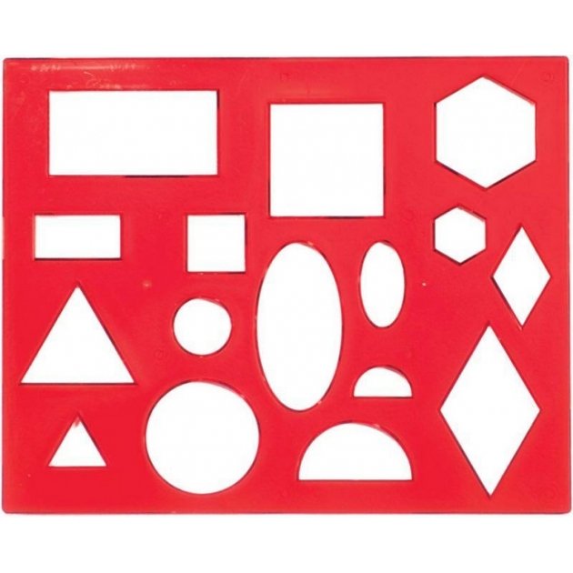 Линейка трафарет с геометрическими фигурами