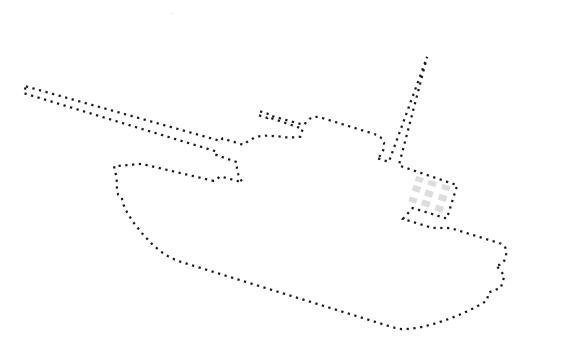 Танк по точкам для детей