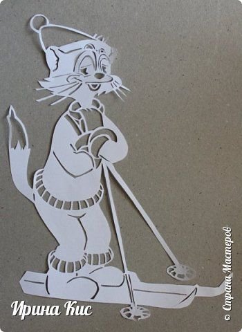 Трафареты на окна Матроскин