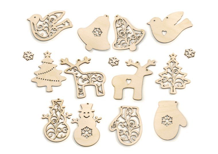 Елочные игрушки из фанеры