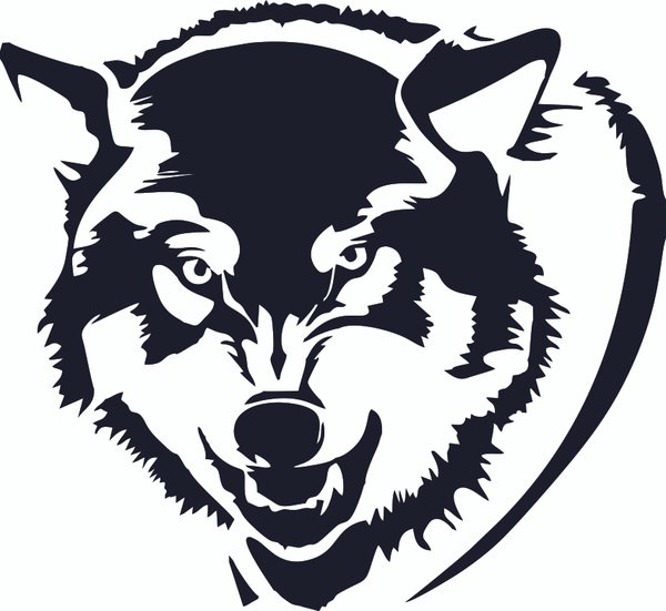 Векторное изображение волка