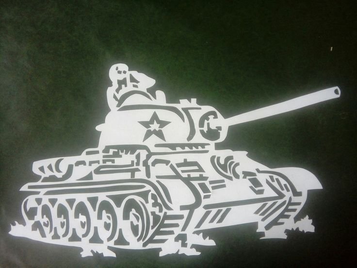 Трафарет танка