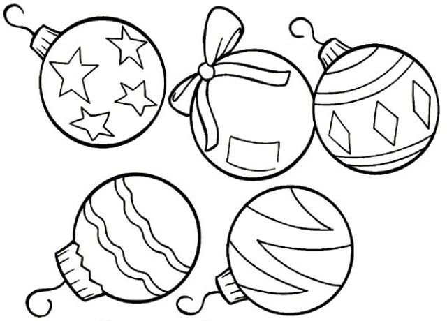 Новогодние игрушки трафареты для вырезания