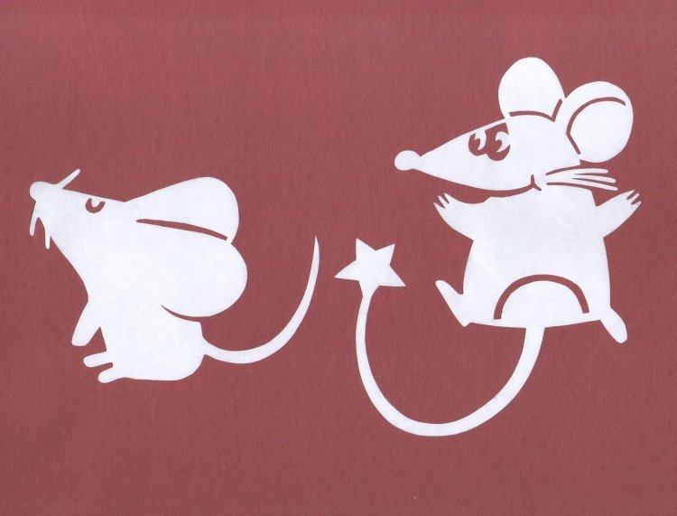 мышка на коньках