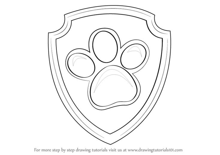 Щенячий патруль значки раскраска