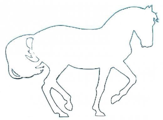 Шаблон лошадки для вырезания