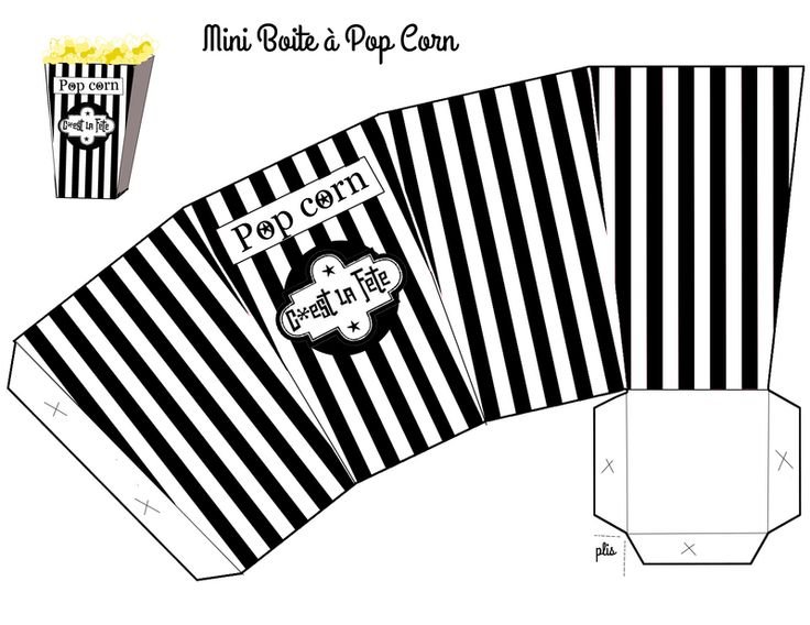 Коробочка для попкорна макет