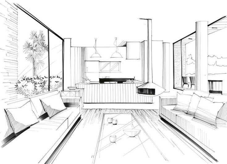 Скетч интерьера